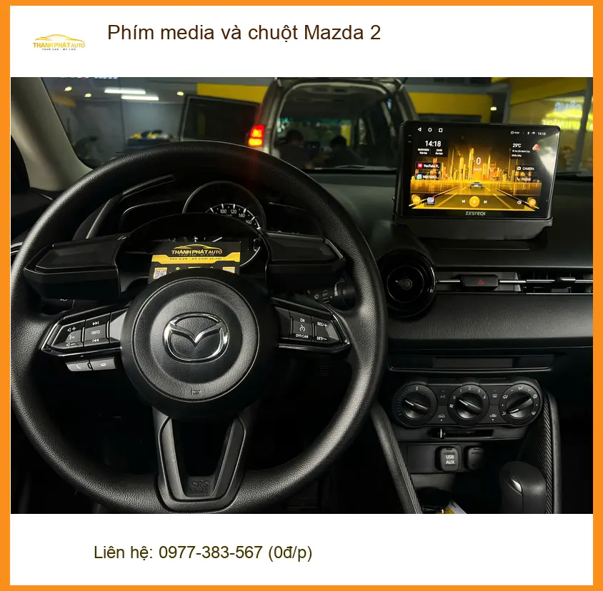Anh Khánh lắp phím media và chuột Mazda 2 ở Quận 9 cần điều khiển tiện lợi ảnh thực tế 2