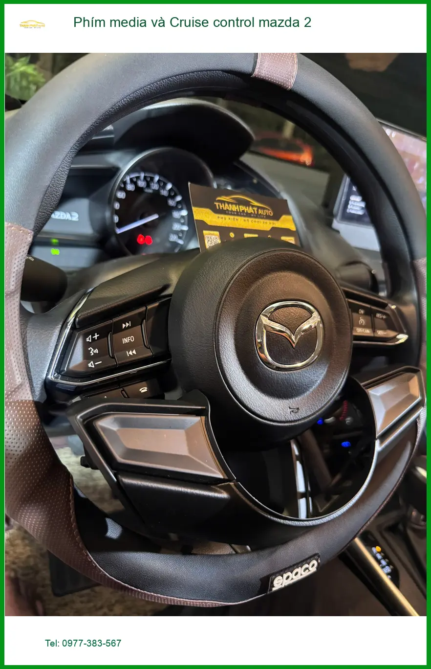 Anh Khải nâng cấp Phím media và Cruise control cho Mazda 2 tại Quận 12 đi xa không lo mỏi ảnh thực tế 2