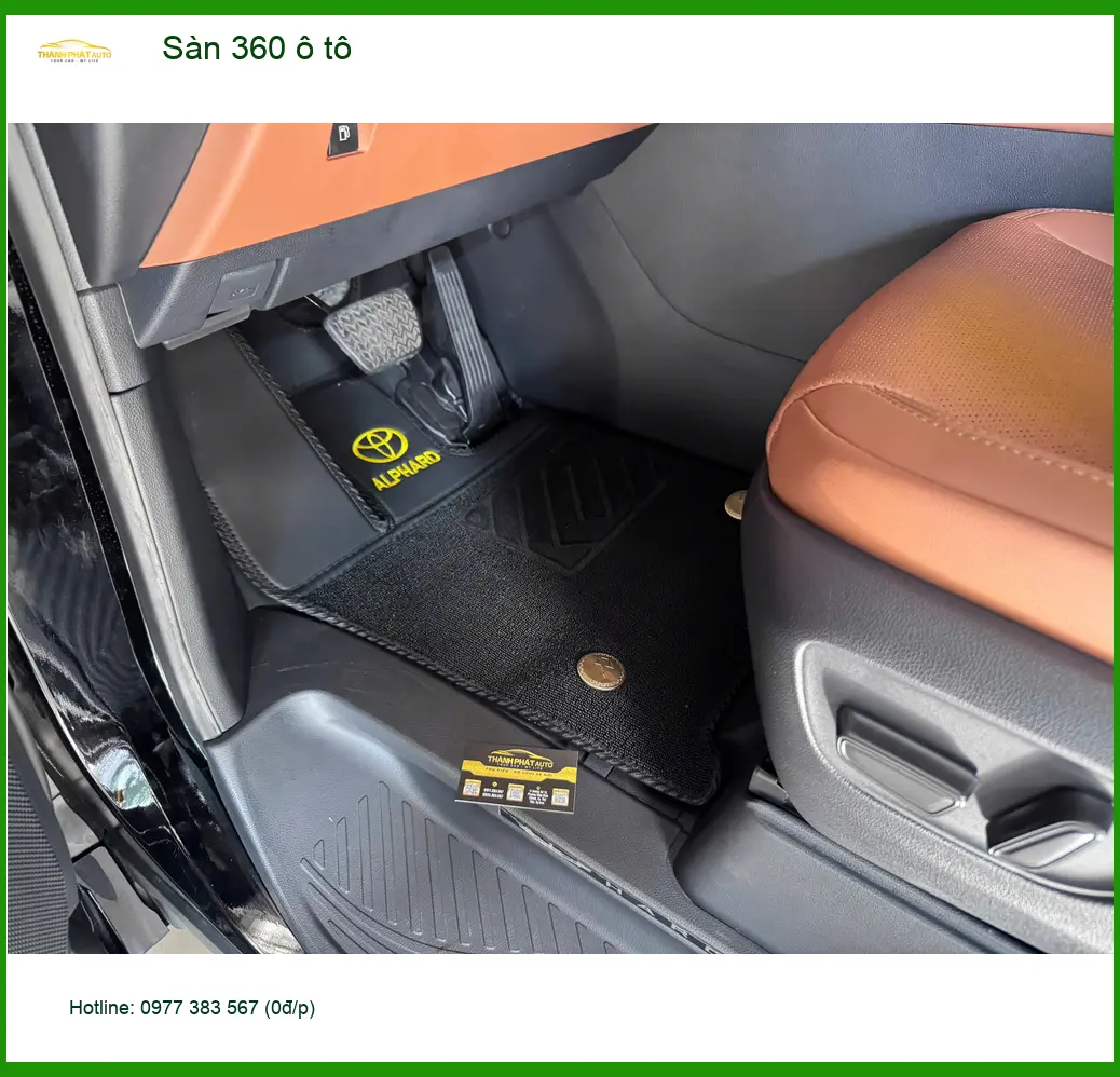 Chị Thảo lắp Sàn 360 ô tô cho Toyota Camry tại Quận 6 để nội thất xe luôn sạch đẹp