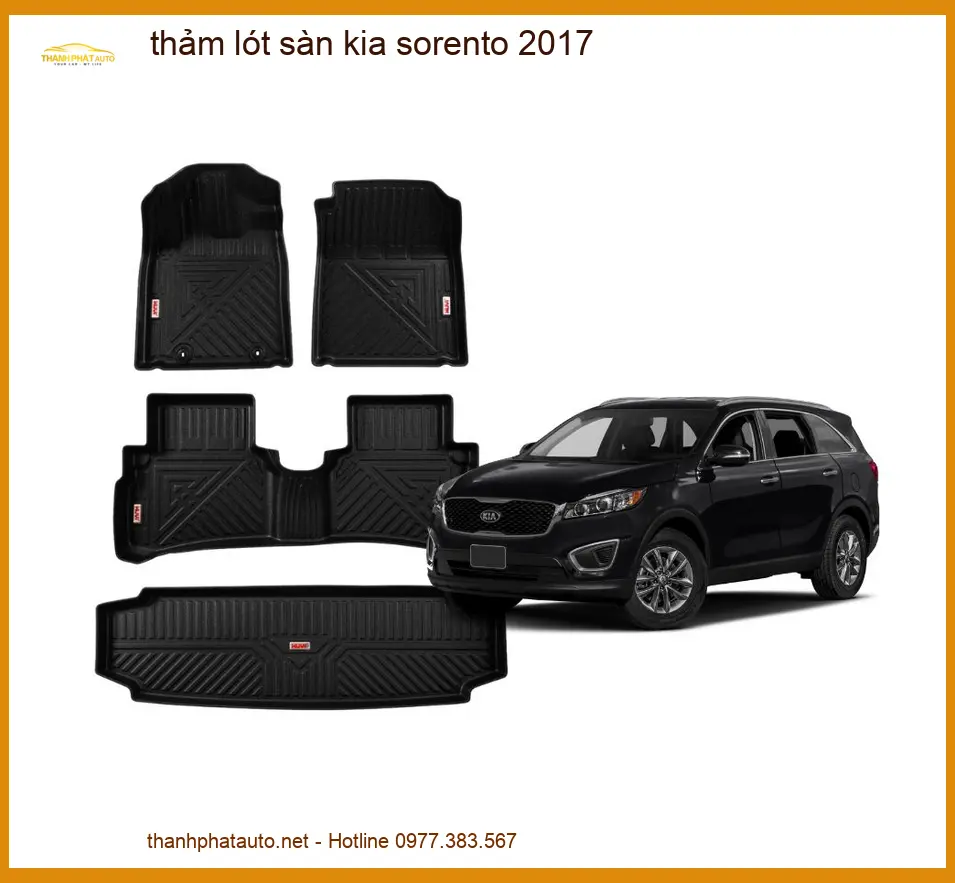 Thảm Lót Sàn Kia Sorento 2017 - Địa Chỉ Gắn Chính Hãng Giá Tốt TPHCM