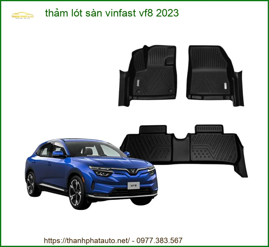 Thảm Lót Sàn VinFast VF8 2023 - Địa Chỉ Lắp Đặt Uy Tín TPHCM