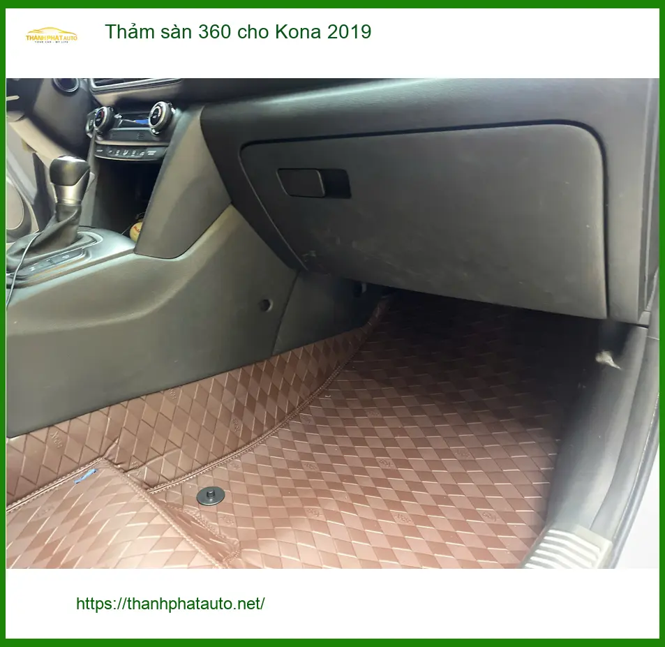 Chị An lắp thảm sàn 360 cho Kona 2019 tại Quận Bình Tân