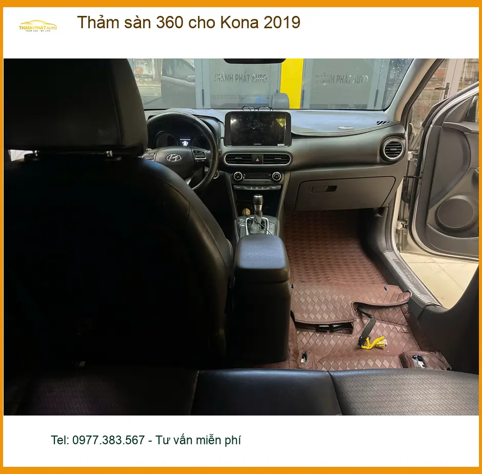 Chị An lắp thảm sàn 360 cho Kona 2019 tại Quận Bình Tân ảnh thực tế 2