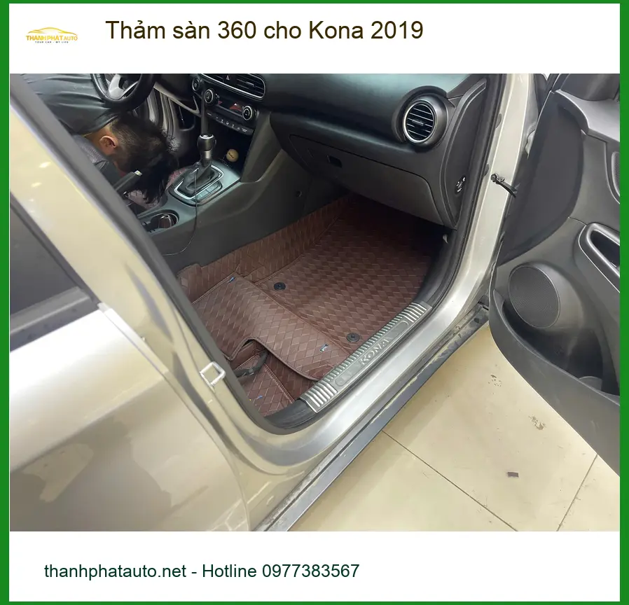 Chị An lắp thảm sàn 360 cho Kona 2019 tại Quận Bình Tân ảnh thực tế 4