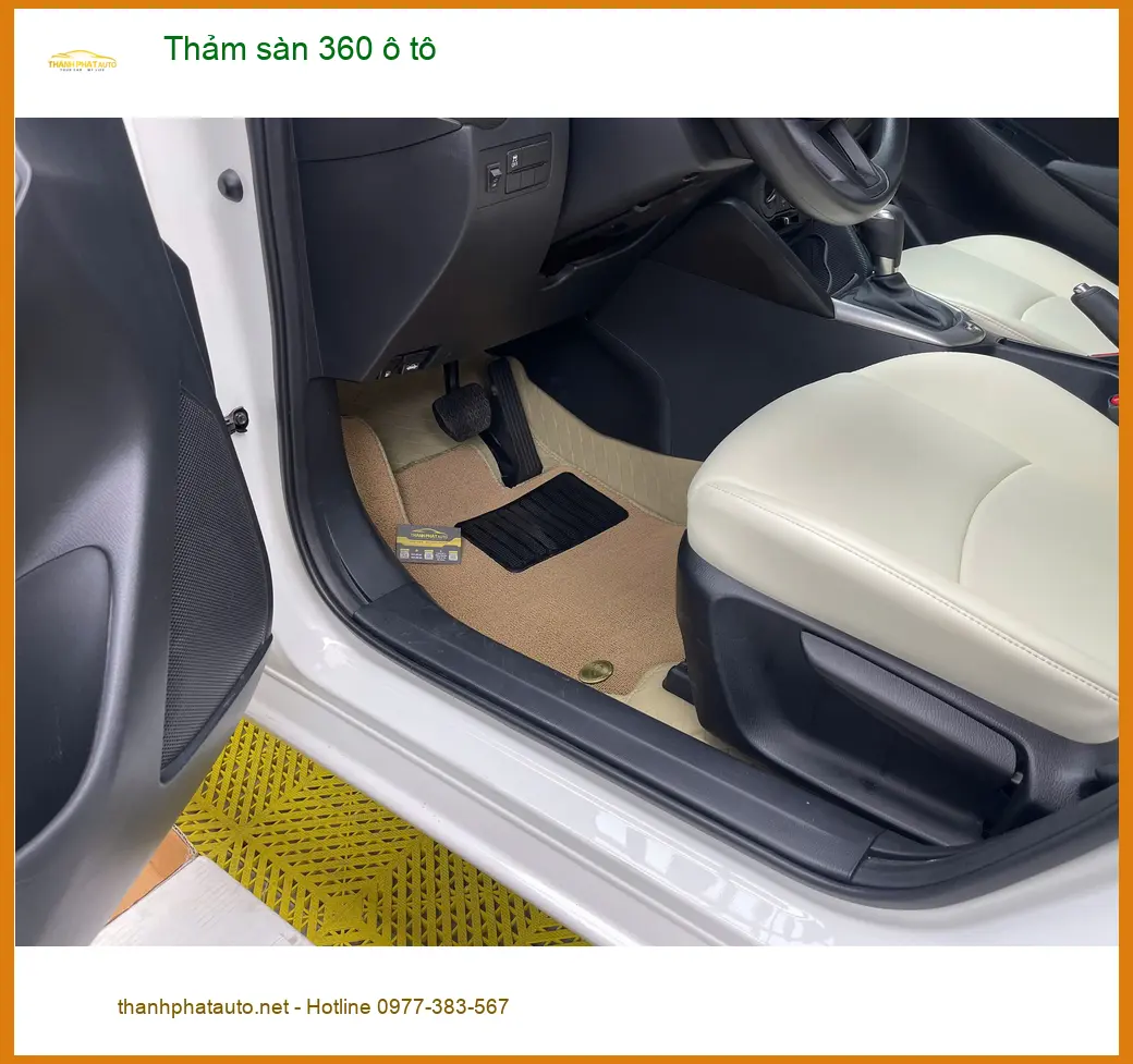 Chị Thảo lắp thảm sàn 360 ô tô cho VinFast Lux A2.0 tại Quận 6 để nội thất luôn sạch đẹp ảnh thực tế 3