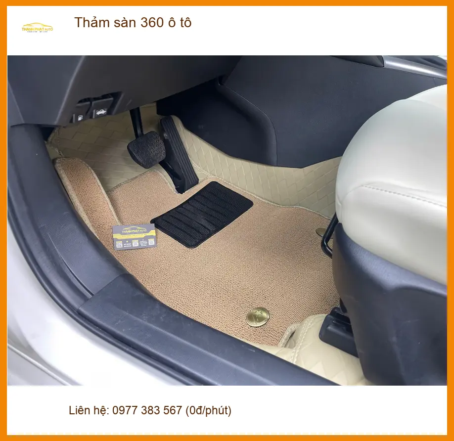 Chị Thảo lắp thảm sàn 360 ô tô cho VinFast Lux A2.0 tại Quận 6 để nội thất luôn sạch đẹp ảnh thực tế 4