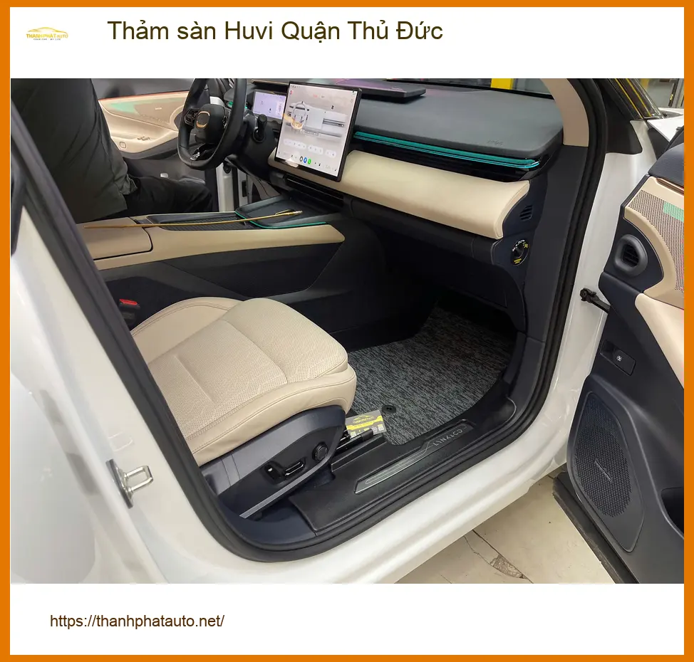 Trung Tâm May Thảm Lót Sàn Ô Tô sàn Huvi Quận Thủ Đức - Thi Công Chuyên Nghiệp ảnh thực tế 2