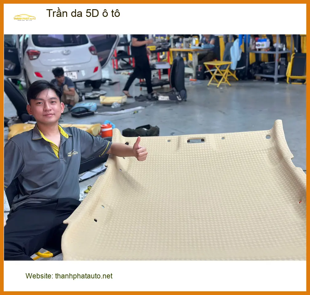 Chị Thảo bọc trần da 5D ô tô cho Honda CRV tại Quận 12 để nội thất sang trọng hơn ảnh thực tế 5