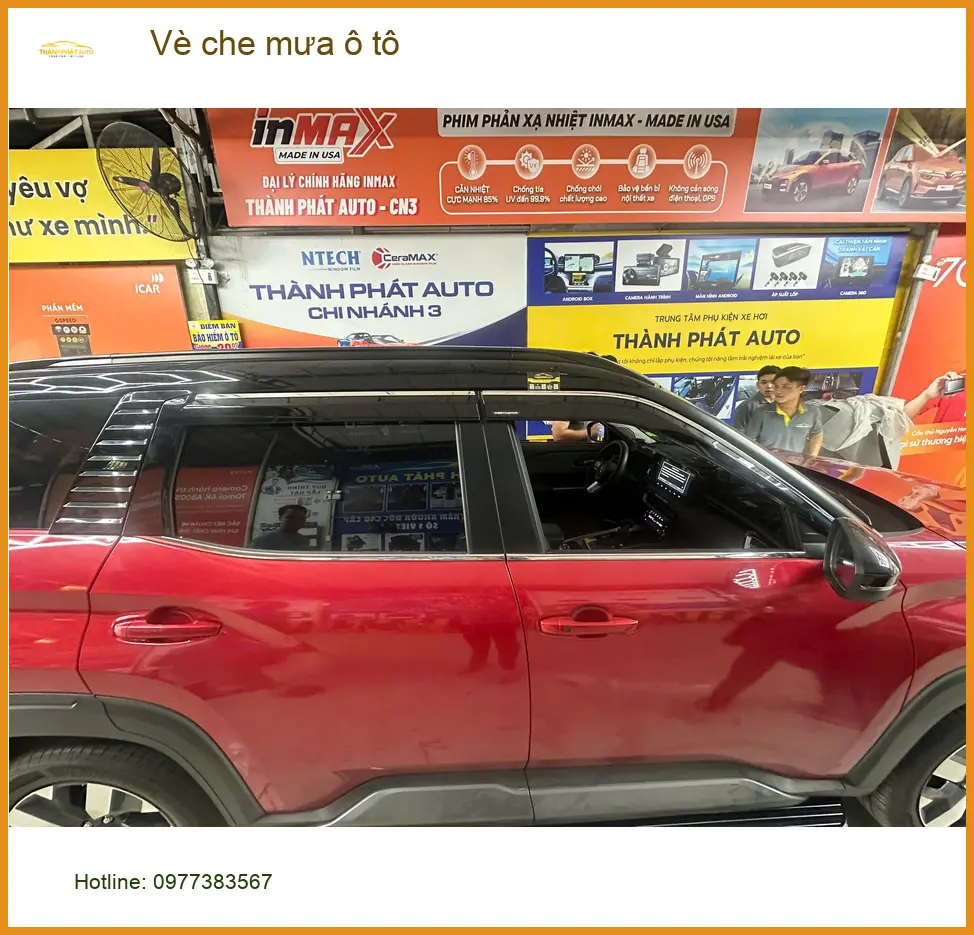 Anh Dũng lắp vè che mưa ô tô cho Toyota Veloz tại Quận 2 để tránh bắn nước khi mưa ảnh thực tế 4