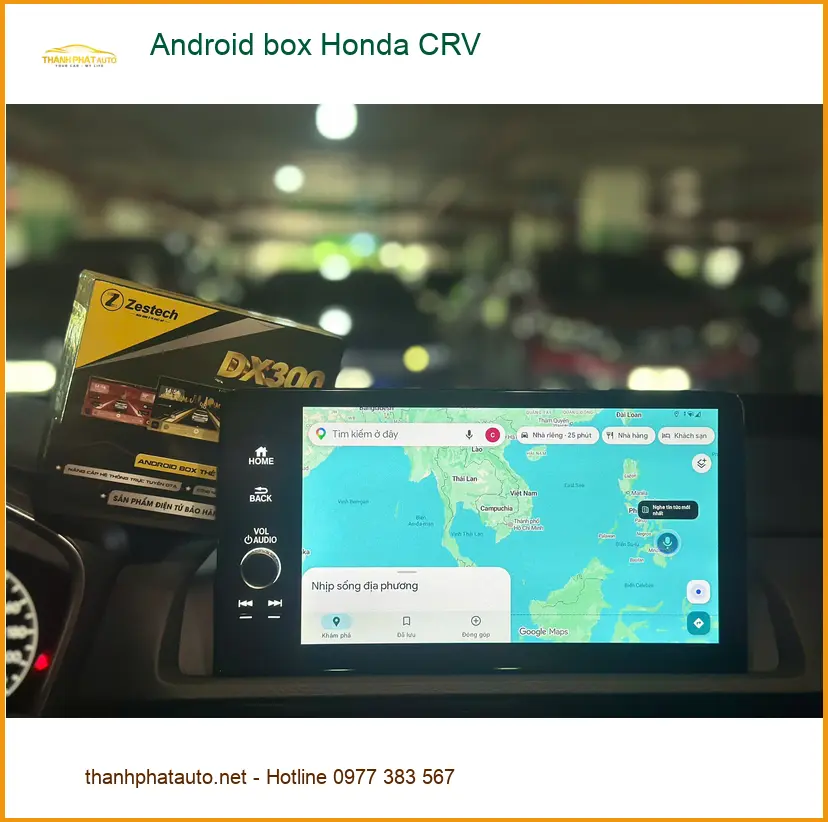Chú Vinh lắp Android box Honda CRV tại Quận 12 để xem YouTube khi chờ con tan học ảnh thực tế 2