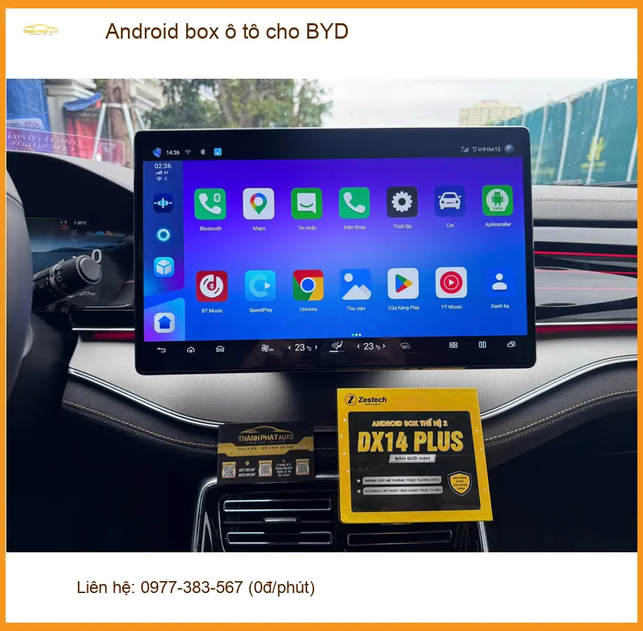 Chị Thảo lắp Android box ô tô cho BYD ở Quận 9 để xem Youtube tiện lợi khi di chuyển ảnh thực tế 2