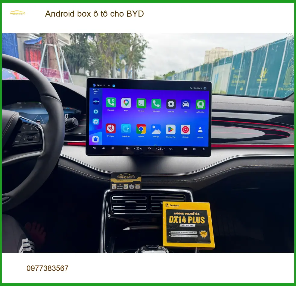 Chị Thảo lắp Android box ô tô cho BYD ở Quận 9 để xem Youtube tiện lợi khi di chuyển ảnh thực tế 5
