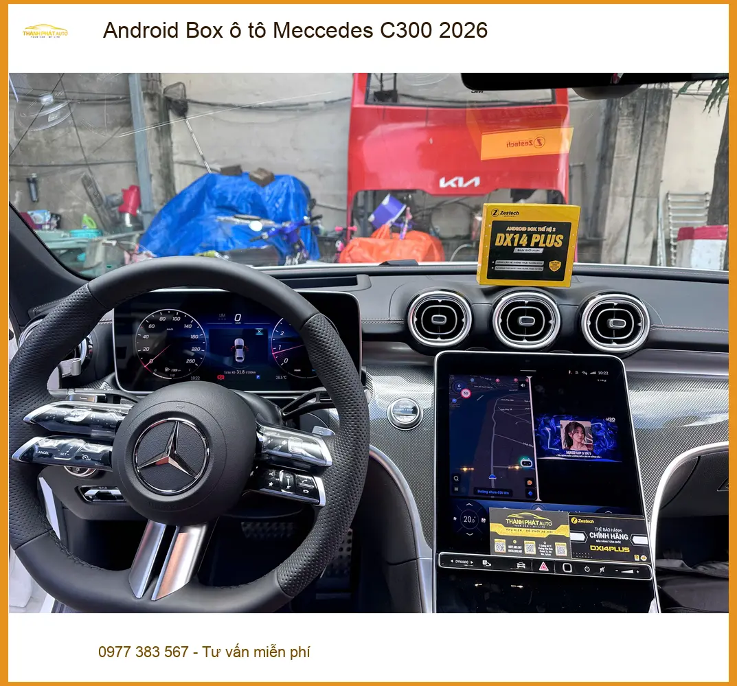 Anh Đạt lắp Android Box ô tô Mercedes C300 2026 chính hãng tại Quận 12 ảnh thực tế 2