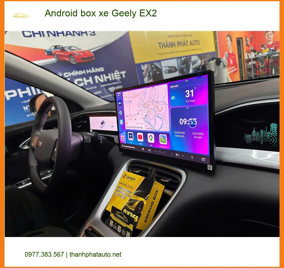 Chị Thảo lắp Android box xe Geely EX2 tại Quận 12 để nâng cấp trải nghiệm giải trí ảnh thực tế 2