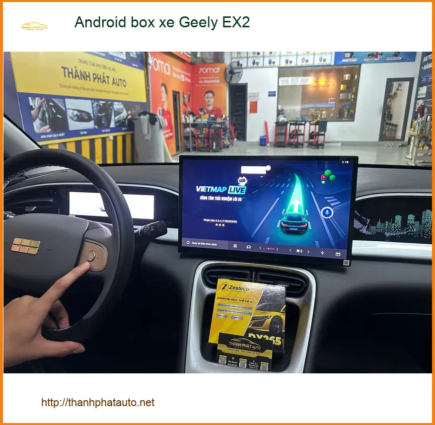 Chị Thảo lắp Android box xe Geely EX2 tại Quận 12 để nâng cấp trải nghiệm giải trí ảnh thực tế 3