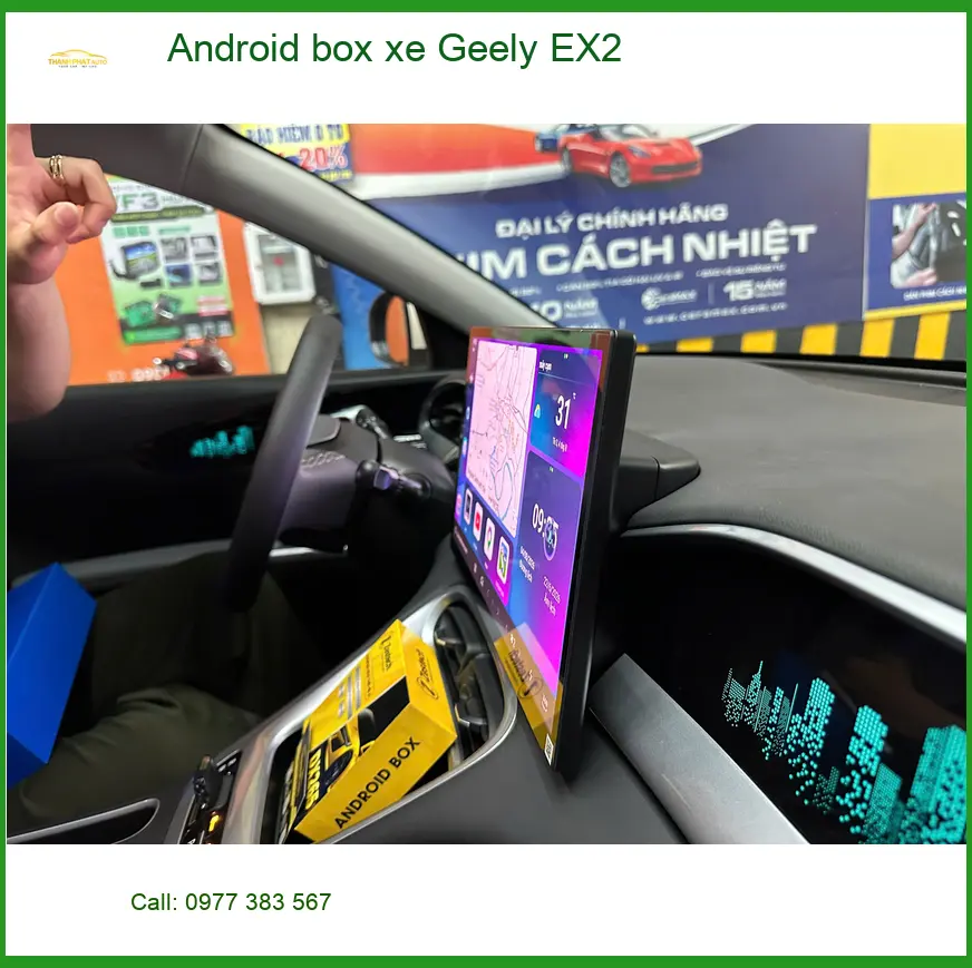 Chị Thảo lắp Android box xe Geely EX2 tại Quận 12 để nâng cấp trải nghiệm giải trí ảnh thực tế 5