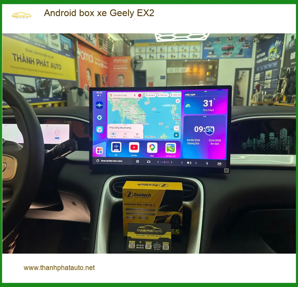 Anh Kiên lắp Android Box cho Geely EX2 tại Quận 10 để xem Youtube ảnh thực tế 5