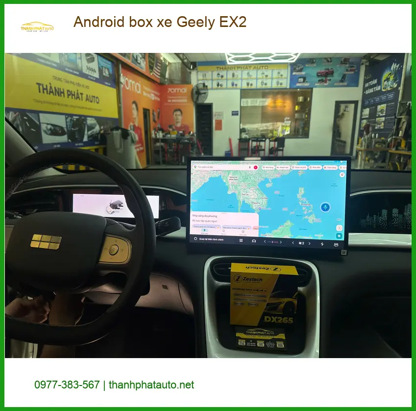 Anh Đạt lắp Android box Geely EX2 tại Quận 1, nâng cấp giải trí ảnh thực tế 4