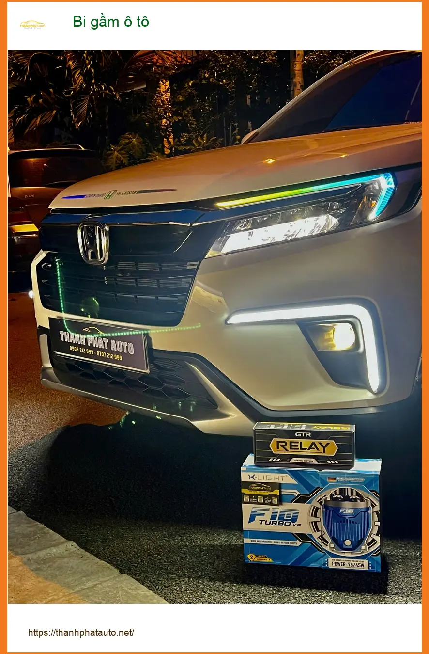 Chị Thảo lắp bi gầm ô tô Toyota Vios tại Quận Thủ Đức cải thiện tầm nhìn đêm ảnh thực tế 2