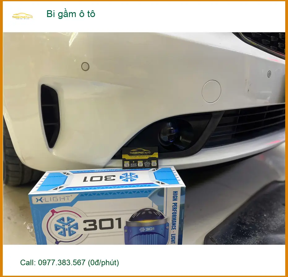 Anh Tấn lắp bi gầm ô tô Hyundai Accent Quận 9 cải thiện tầm nhìn đêm ảnh thực tế 2