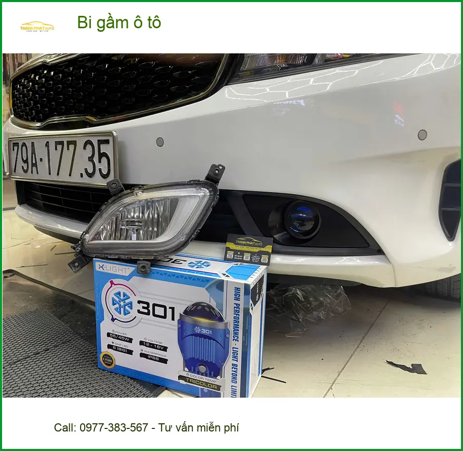 Anh Tấn lắp bi gầm ô tô Hyundai Accent Quận 9 cải thiện tầm nhìn đêm ảnh thực tế 4