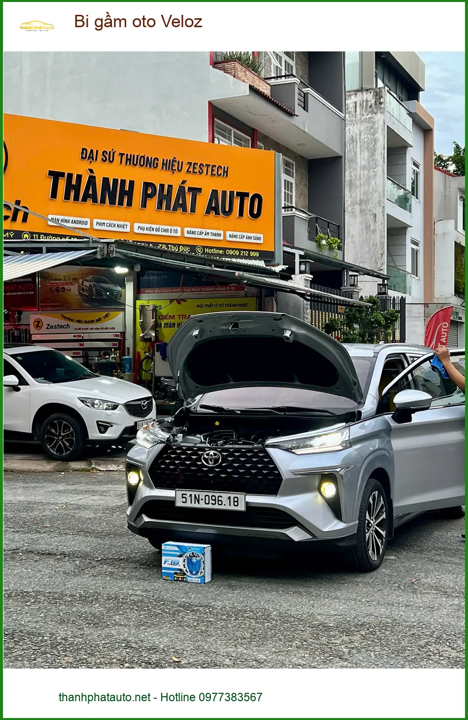 Anh Cường độ bi gầm cho Toyota Veloz tại Thủ Đức vì đèn zin yếu ảnh thực tế 3