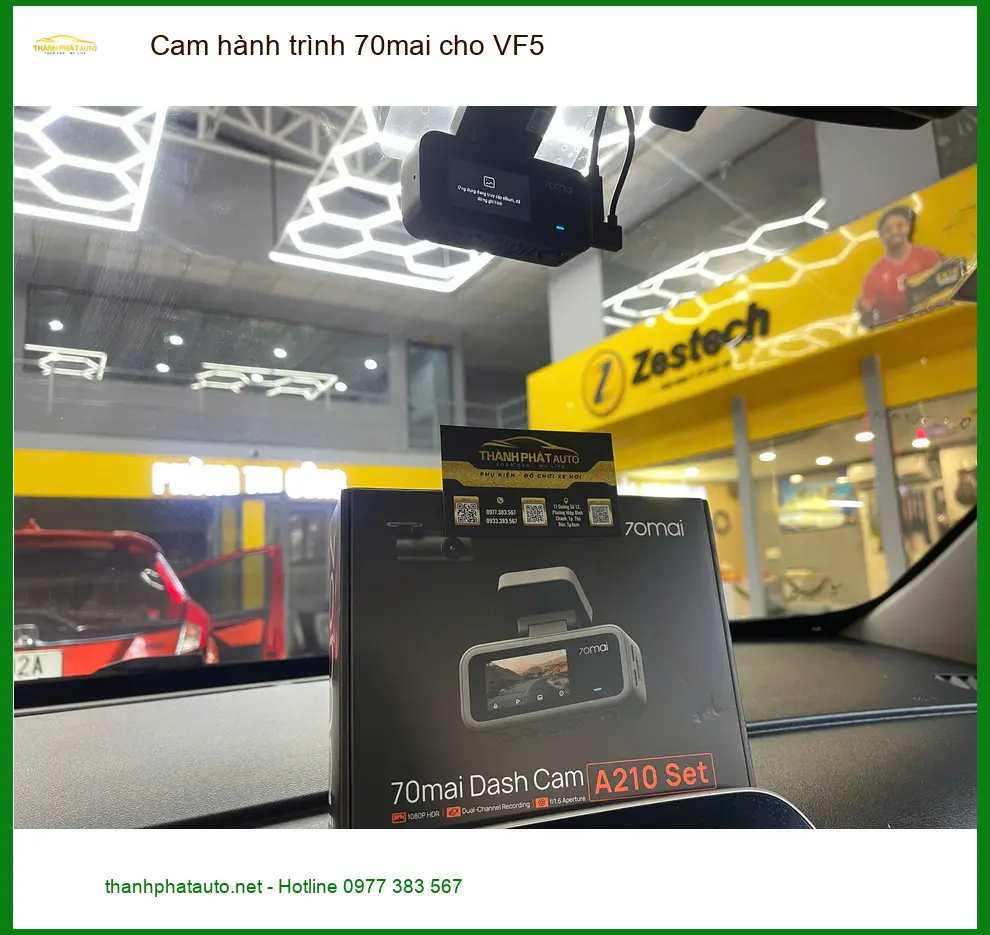 Chị Mai Anh lắp cam hành trình 70mai cho VF5 Quận 9 chính hãng ảnh thực tế 3