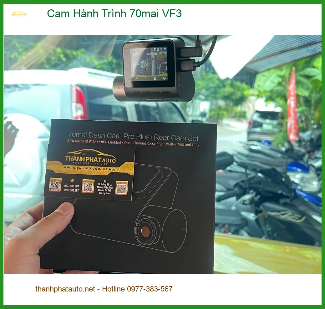 Chị Thảo lắp Cam Hành Trình 70mai VF3 tại Quận Thủ Đức. ảnh thực tế 2