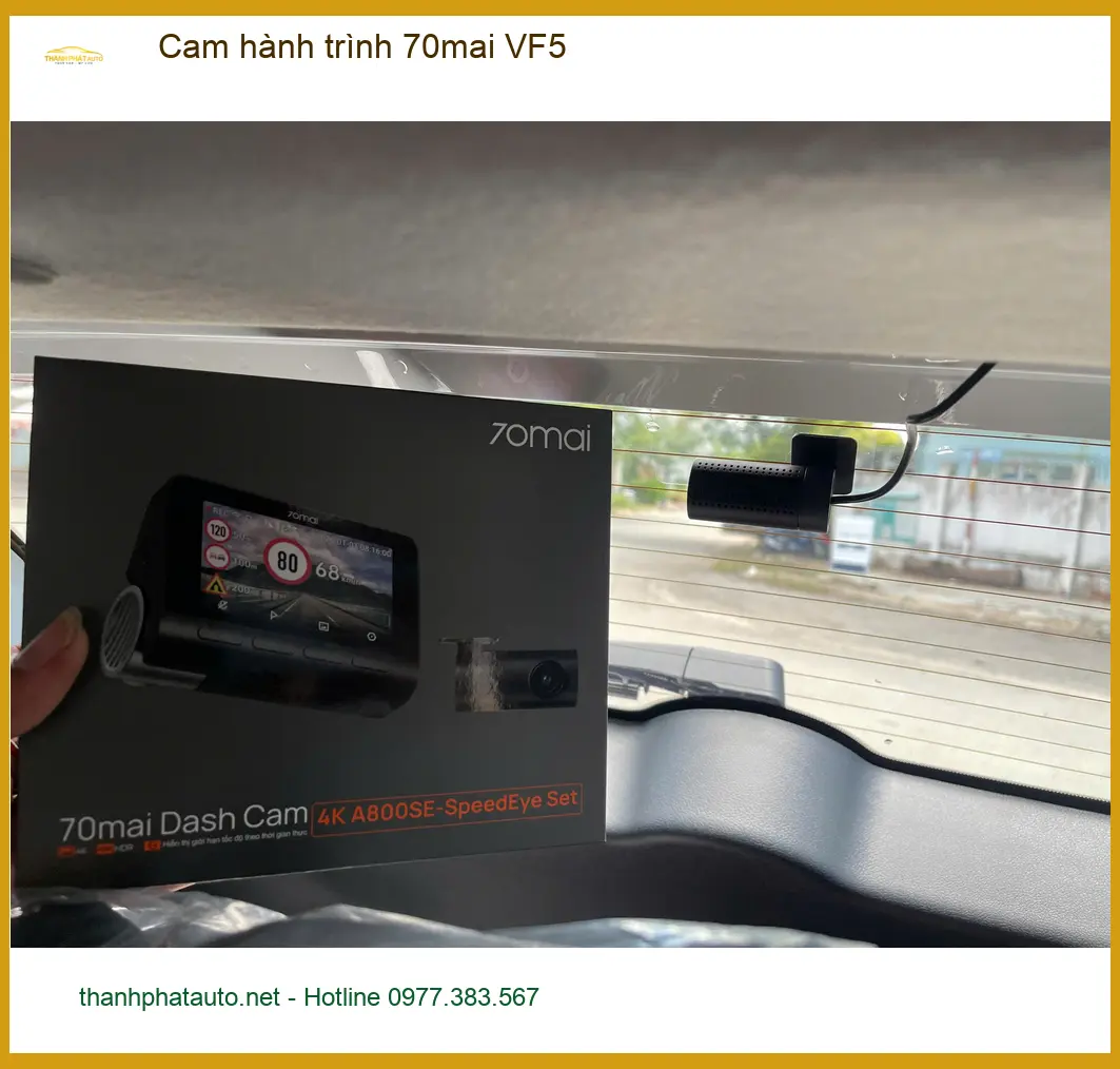 Chị Thảo lắp Cam hành trình 70mai VF5 chính hãng tại Quận 9 cho Hyundai Accent ảnh thực tế 2