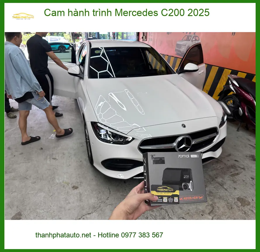 Anh Khang lắp Cam hành trình Mercedes C200 2025 ở Quận 12 ảnh thực tế 3