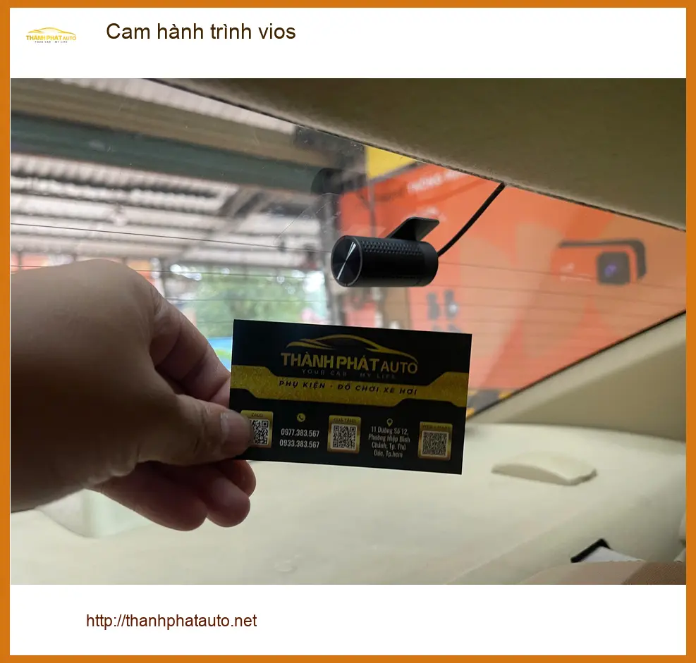 Anh Trọng lắp cam hành trình Vios tại Quận 12 sau sự cố va chạm nhỏ