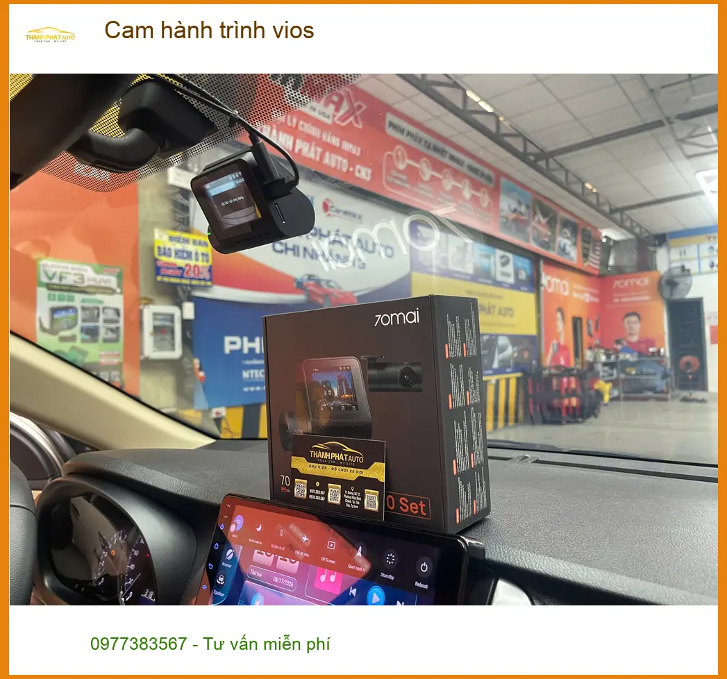 Anh Trọng lắp cam hành trình Vios tại Quận 12 sau sự cố va chạm nhỏ ảnh thực tế 4