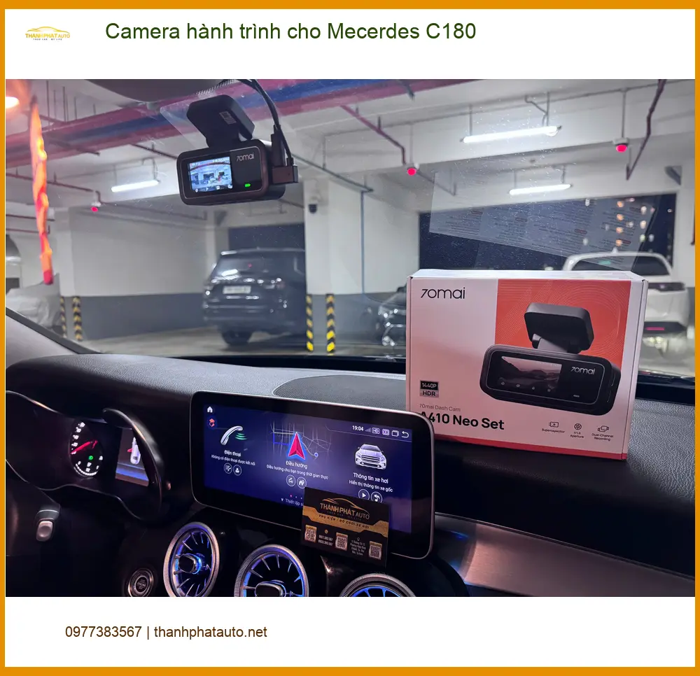 Chị Phương lắp Camera hành trình Mercedes C180 Quận 9 an toàn ảnh thực tế 4