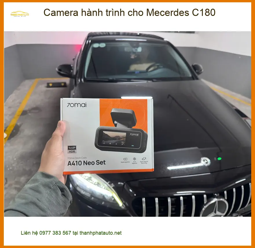 Chị Phương lắp Camera hành trình Mercedes C180 Quận 9 an toàn ảnh thực tế 5