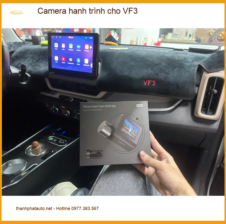 Chị Thoa lắp Camera hành trình cho VinFast VF3 ở Quận 12 ảnh thực tế 3