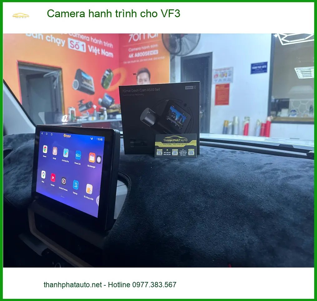 Chị Thoa lắp Camera hành trình cho VinFast VF3 ở Quận 12 ảnh thực tế 4