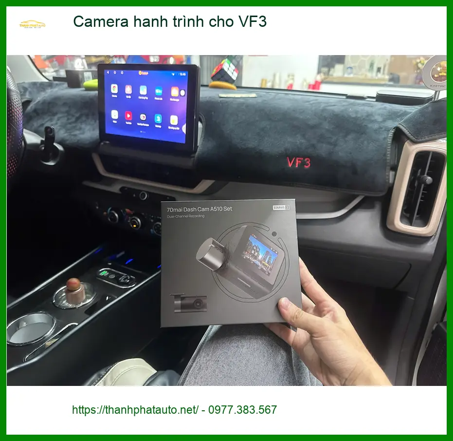 Chị Thoa lắp Camera hành trình cho VinFast VF3 ở Quận 12 ảnh thực tế 5