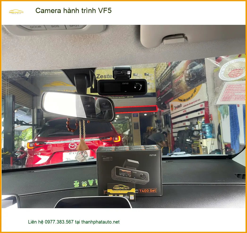Chị Thanh Thảo lắp Camera hành trình VF5 tại Quận 9 để ghi lại hành trình an toàn ảnh thực tế 2