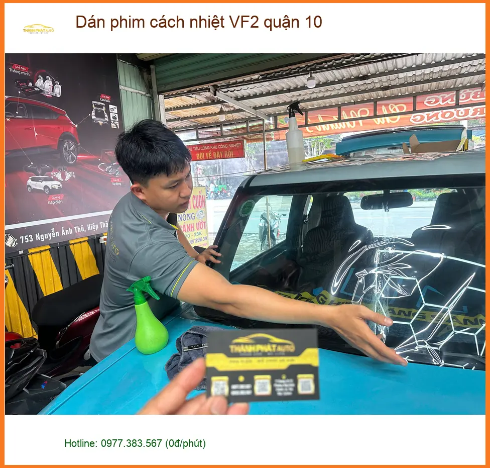 Địa Chỉ Dán Phim Cách Nhiệt Ô Tô phim cách nhiệt VF2 tại Quận 10 - Lắp Đặt Uy Tín TPHCM ảnh thực tế 2