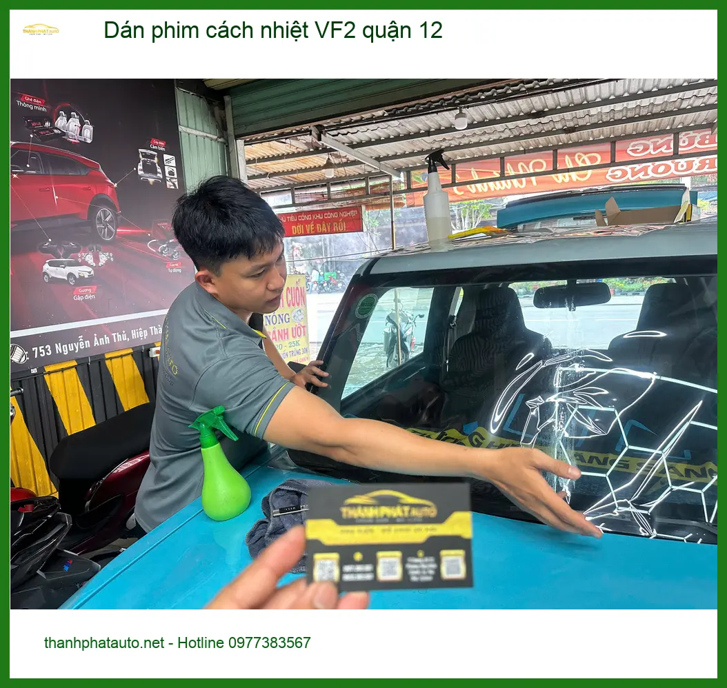 Trung Tâm Dán Phim Cách Nhiệt Ô Tô VF2 tại quận 12 - Thi Công Chuyên Nghiệp ảnh thực tế 2