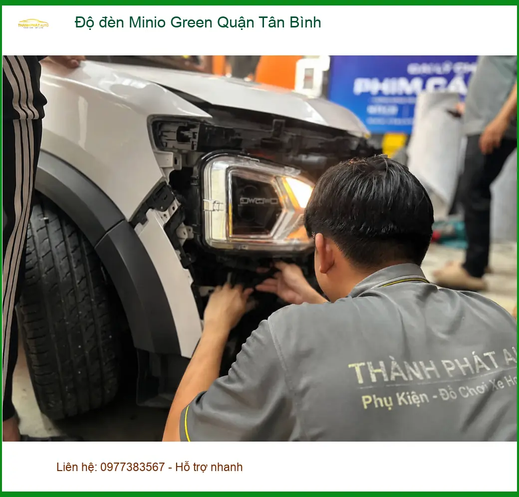 Địa Chỉ Độ Đèn Ô Tô đèn Minio Green Quận Tân Bình - Lắp Đặt Uy Tín TPHCM ảnh thực tế 2