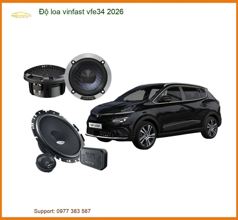 Độ Loa Nâng Cấp Âm Thanh Vinfast VF e34 2026 - Địa Chỉ Lắp Đặt Uy Tín TPHCM