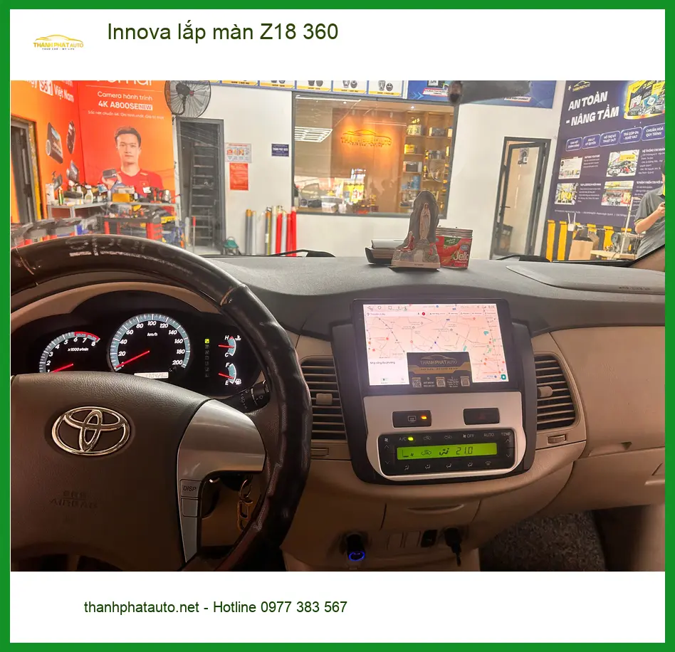 Chú Tấn lắp màn hình Z18 360 cho Innova ở Quận 12 để lái xe an toàn hơn ảnh thực tế 3