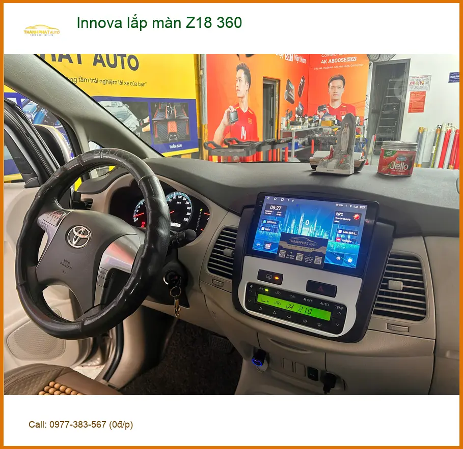 Chú Tấn lắp màn hình Z18 360 cho Innova ở Quận 12 để lái xe an toàn hơn ảnh thực tế 4