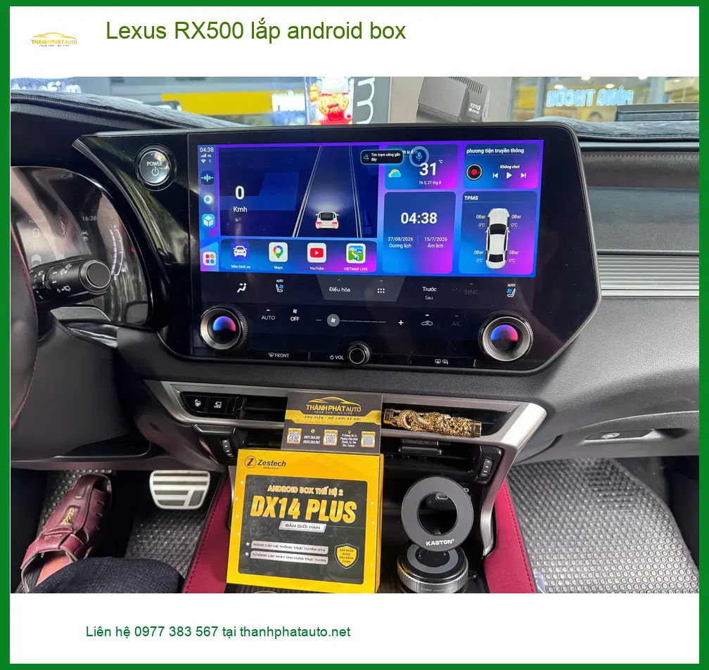 Anh Tùng lắp Android Box cho Lexus RX500 ở Quận 9 để giải trí cho con nhỏ