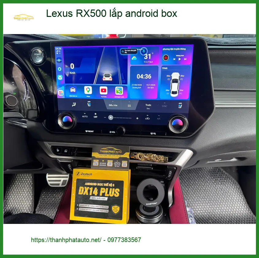 Anh Tùng lắp Android Box cho Lexus RX500 ở Quận 9 để giải trí cho con nhỏ ảnh thực tế 2