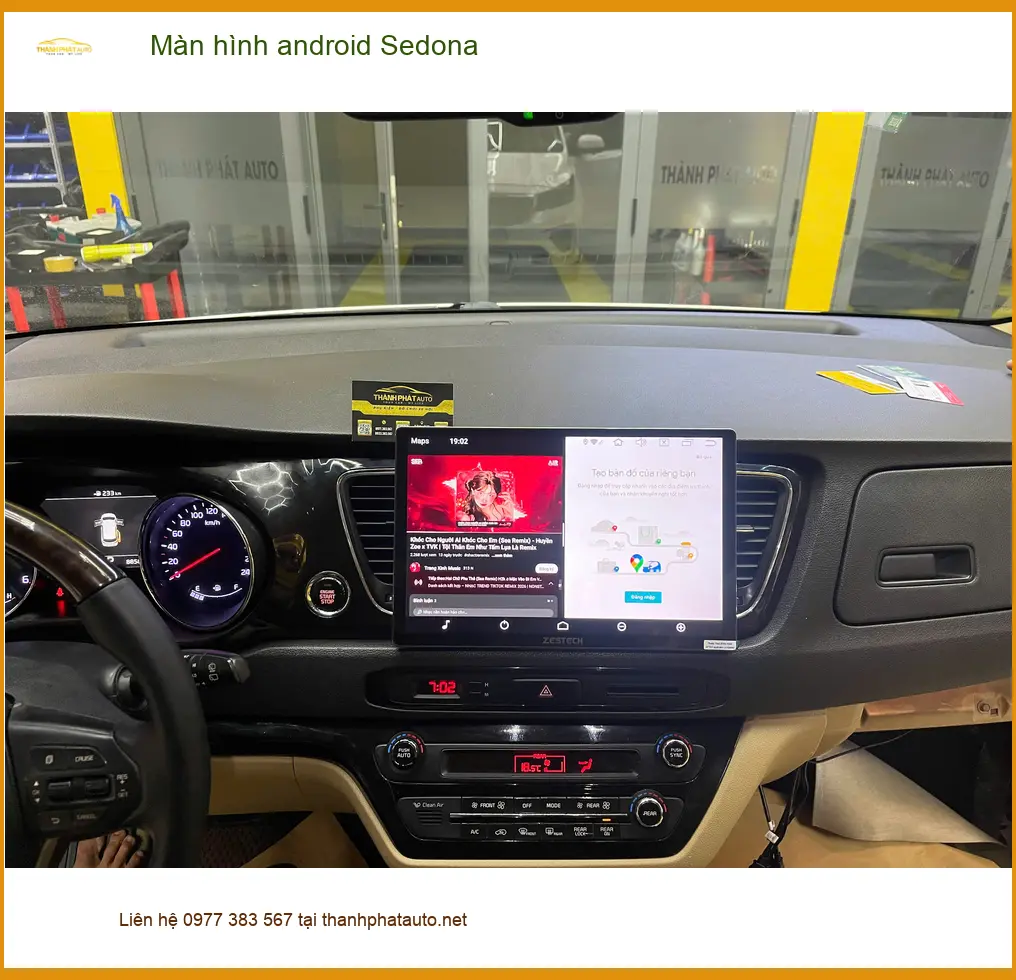 Anh Bách lắp màn hình Android cho Sedona tại Quận 9 để nâng tầm trải nghiệm giải trí ảnh thực tế 3