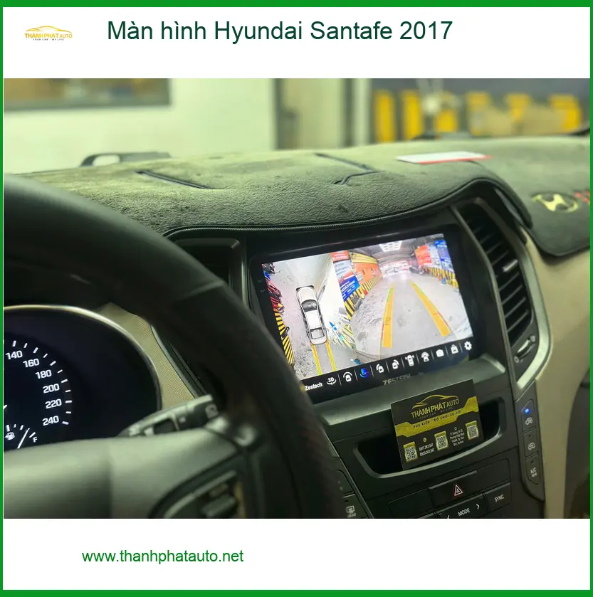 Anh Quang lắp màn hình Hyundai Santafe 2017 tại Quận 12 để trải nghiệm công nghệ mới ảnh thực tế 4