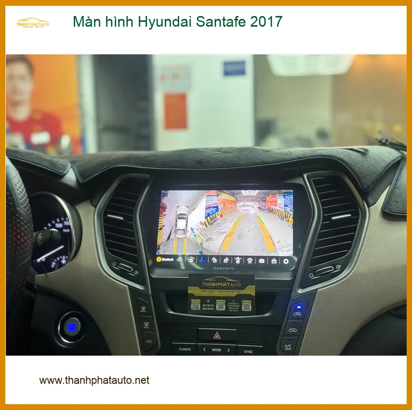 Anh Quang lắp màn hình Hyundai Santafe 2017 tại Quận 12 để trải nghiệm công nghệ mới ảnh thực tế 5