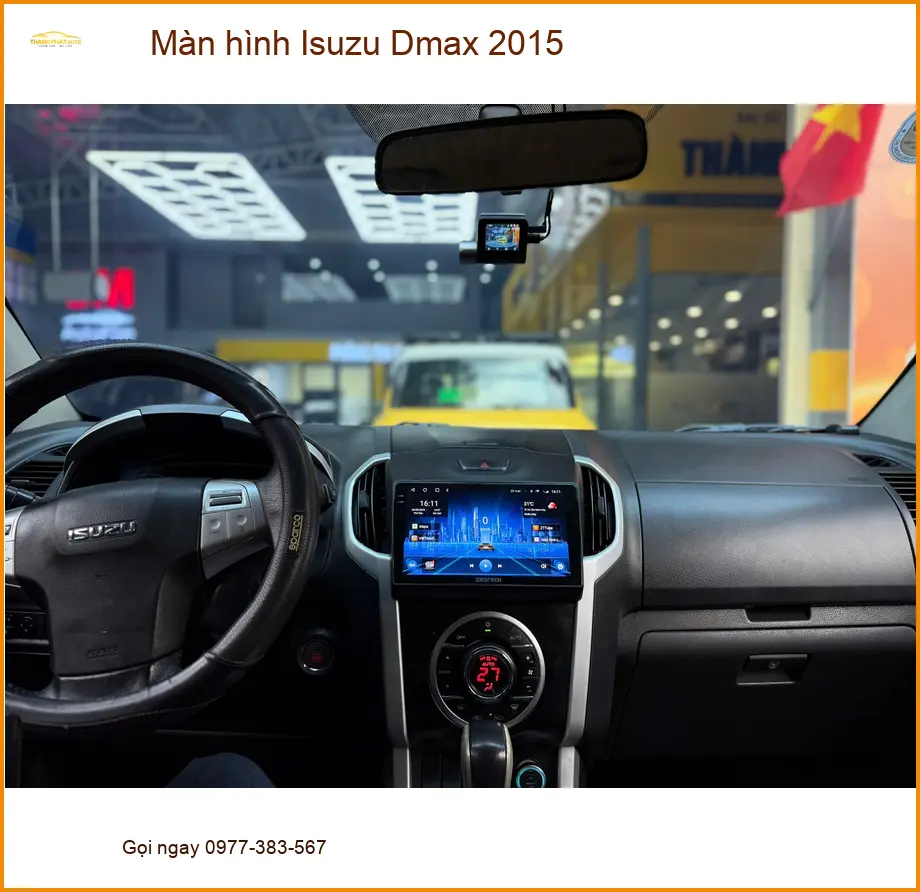 Anh Phong nâng cấp màn hình Isuzu Dmax 2015 tại Quận 9 vì màn hình cũ bị giật lag ảnh thực tế 4